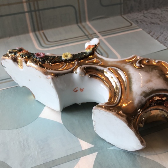 🦋Antique Victorian Porcelain Shoe & Gräfenthal Figure - Picture 3 of 9